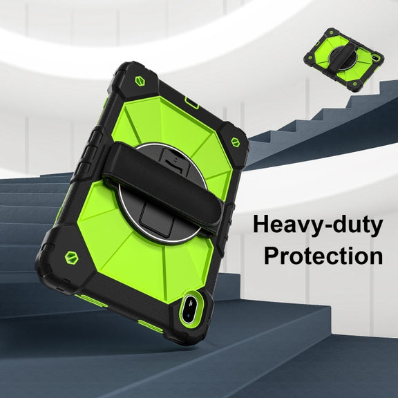 For Huawei MatePad SE 11 2024 Contrast Color Robot Silicone Hybrid PC Tablet Case(Black Yellow Green)