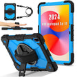 For Huawei MatePad SE 11 2024 Contrast Color Robot Silicone Hybrid PC Tablet Case(Black Blue) - Huawei by PMC TechLife | Online Shopping South Africa | PMC TechLife | Buy Now Pay Later Mobicred