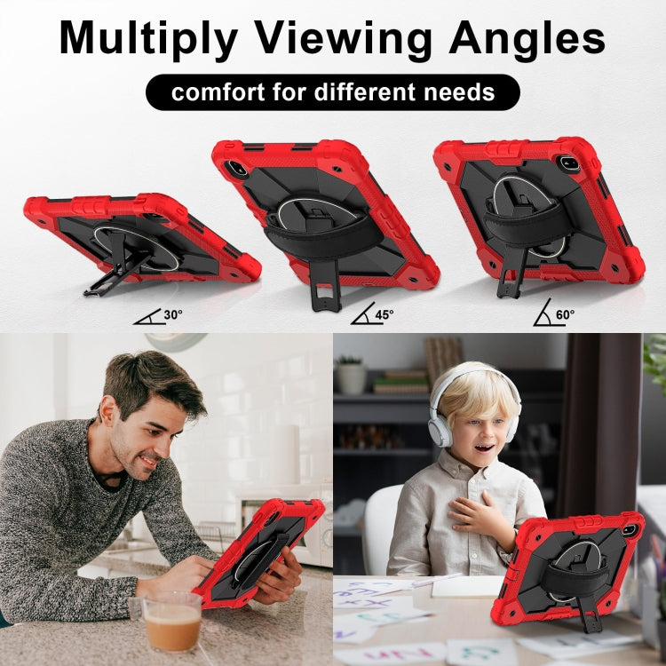 For Huawei MatePad SE 11 2024 Contrast Color Robot Silicone Hybrid PC Tablet Case(Red Black) - Huawei by PMC TechLife | Online Shopping South Africa | PMC TechLife | Buy Now Pay Later Mobicred