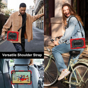 For Huawei MatePad SE 11 2024 Contrast Color Robot Silicone Hybrid PC Tablet Case(Red Black)