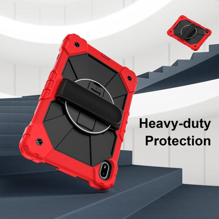 For Huawei MatePad SE 11 2024 Contrast Color Robot Silicone Hybrid PC Tablet Case(Red Black)