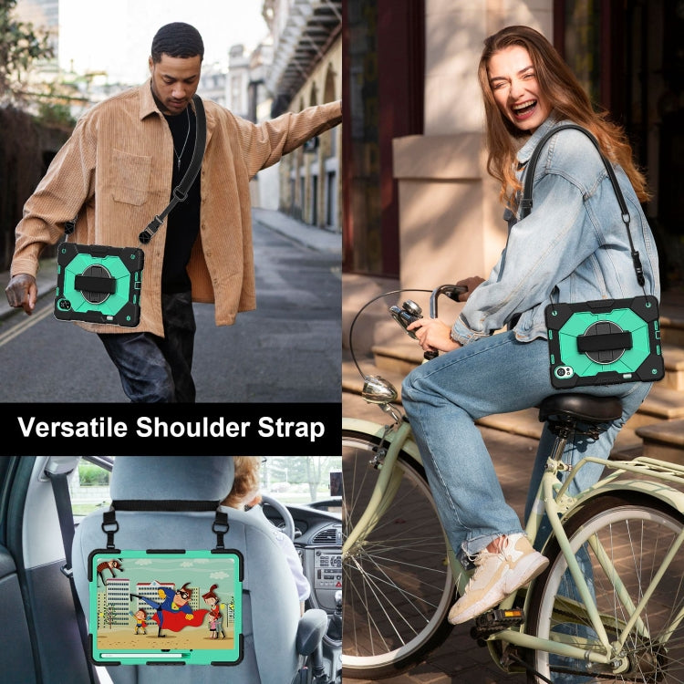 For Huawei MatePad Air 12 2024 Contrast Color Robot Silicone Hybrid PC Tablet Case(Black Mint Green) - free shipping - PMC TechLife - Order now!