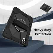For Huawei MatePad Air 12 2024 Contrast Color Robot Silicone Hybrid PC Tablet Case(Black)