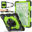 For Huawei MatePad Air 12 2024 Contrast Color Robot Silicone Hybrid PC Tablet Case(Black Yellow Green) - Huawei by PMC TechLife | Online Shopping South Africa | PMC TechLife | Buy Now Pay Later Mobicred