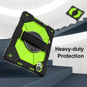 For Huawei MatePad Air 12 2024 Contrast Color Robot Silicone Hybrid PC Tablet Case(Black Yellow Green)