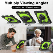 For Huawei MatePad Air 12 2024 Contrast Color Robot Silicone Hybrid PC Tablet Case(Black Yellow Green)