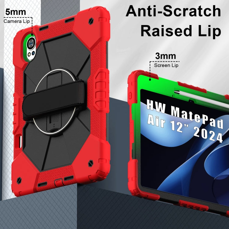 For Huawei MatePad Air 12 2024 Contrast Color Robot Silicone Hybrid PC Tablet Case(Red Black) - Huawei by PMC TechLife | Online Shopping South Africa | PMC TechLife | Buy Now Pay Later Mobicred