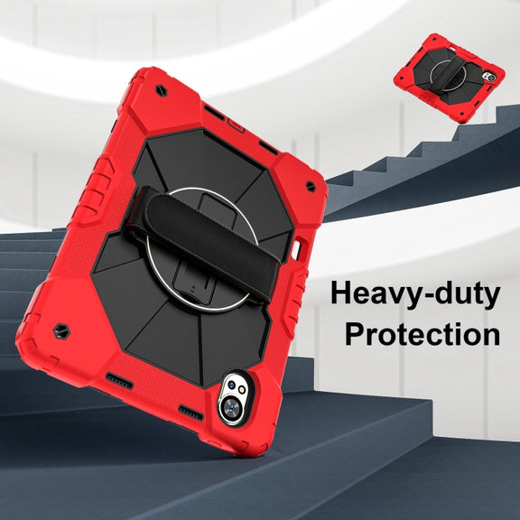 For Huawei MatePad Air 12 2024 Contrast Color Robot Silicone Hybrid PC Tablet Case(Red Black)