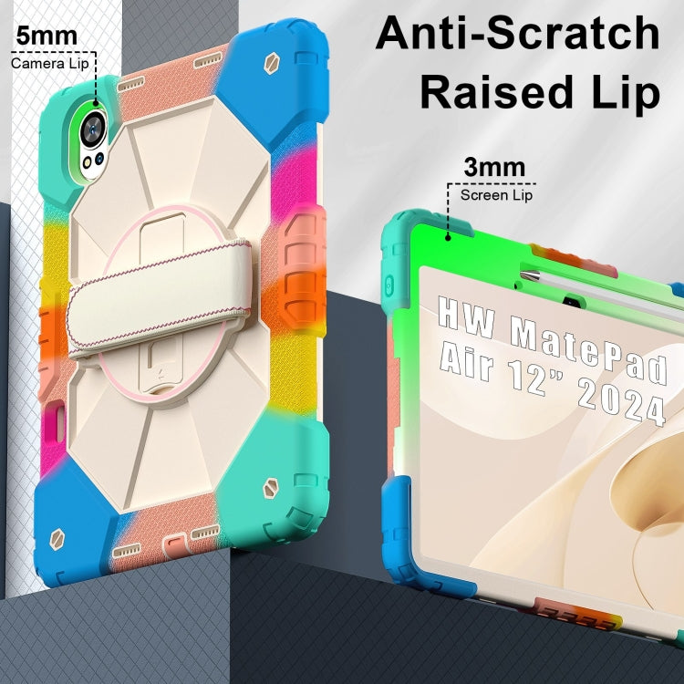 For Huawei MatePad Air 12 2024 Contrast Color Robot Silicone Hybrid PC Tablet Case(Colorful Blue) - Huawei by PMC TechLife | Online Shopping South Africa | PMC TechLife | Buy Now Pay Later Mobicred