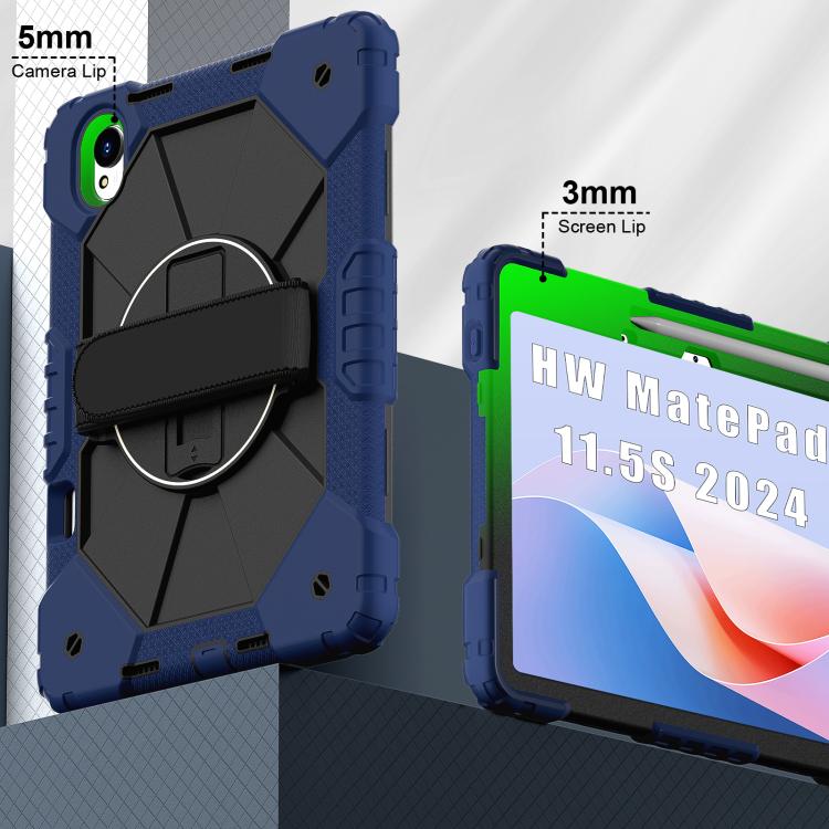 For Huawei MatePad 11.5 S Contrast Color Robot Silicone Hybrid PC Tablet Case(Navy Black) - free shipping - PMC TechLife - Order now!