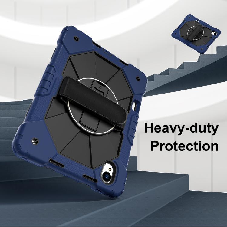 For Huawei MatePad 11.5 S Contrast Color Robot Silicone Hybrid PC Tablet Case(Navy Black)