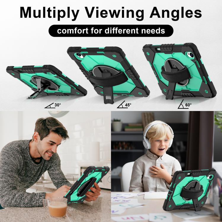 For Huawei MatePad 11.5 S Contrast Color Robot Silicone Hybrid PC Tablet Case(Black Mint Green) - free shipping - PMC TechLife - Order now!