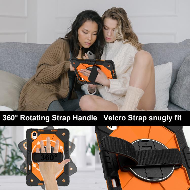 For Huawei MatePad 11.5 S Contrast Color Robot Silicone Hybrid PC Tablet Case(Black Orange) - free shipping - PMC TechLife - Order now!