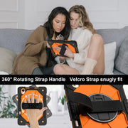 For Huawei MatePad 11.5 S Contrast Color Robot Silicone Hybrid PC Tablet Case(Black Orange)