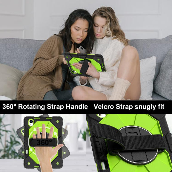 For Huawei MatePad 11.5 S Contrast Color Robot Silicone Hybrid PC Tablet Case(Black Yellow Green)