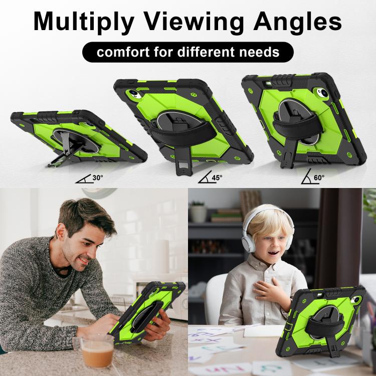 For Huawei MatePad 11.5 S Contrast Color Robot Silicone Hybrid PC Tablet Case(Black Yellow Green) - free shipping - PMC TechLife - Order now!