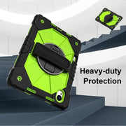 For Huawei MatePad 11.5 S Contrast Color Robot Silicone Hybrid PC Tablet Case(Black Yellow Green)