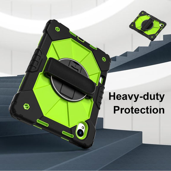 For Huawei MatePad 11.5 S Contrast Color Robot Silicone Hybrid PC Tablet Case(Black Yellow Green)