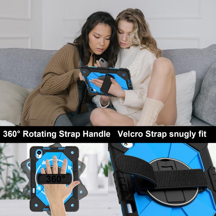 For Huawei MatePad 11.5 S Contrast Color Robot Silicone Hybrid PC Tablet Case(Black Blue) - free shipping - PMC TechLife - Order now!