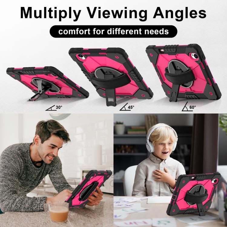 For Huawei MatePad 11.5 S Contrast Color Robot Silicone Hybrid PC Tablet Case(Black Rose Red) - free shipping - PMC TechLife - Order now!