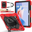 For Huawei MatePad 11.5 S Contrast Color Robot Silicone Hybrid PC Tablet Case(Red Black) - Huawei by PMC TechLife | Online Shopping South Africa | PMC TechLife | Buy Now Pay Later Mobicred