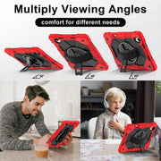 For Huawei MatePad 11.5 S Contrast Color Robot Silicone Hybrid PC Tablet Case(Red Black)