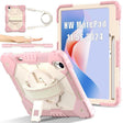 For Huawei MatePad 11.5 S Contrast Color Robot Silicone Hybrid PC Tablet Case(Rose Gold Beige) - Huawei by PMC TechLife | Online Shopping South Africa | PMC TechLife | Buy Now Pay Later Mobicred