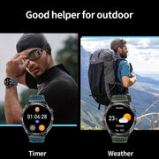 HT28 1.85 inch Silicone Strap IP68 Water-resistant Smart Watch, Support Sleep Monitoring(Black)