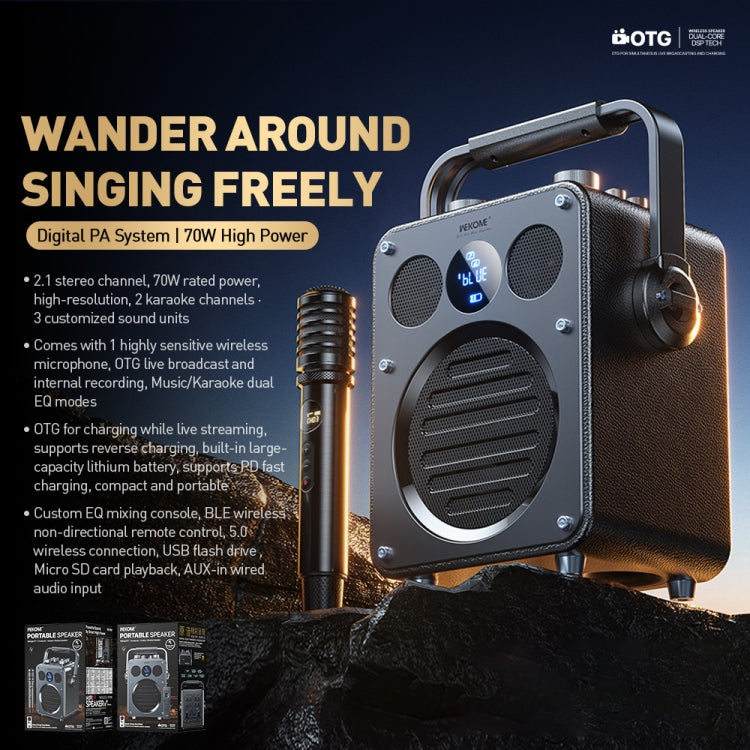 WK Beluga D7 Conductor HiFi Outdoor Portable Bluetooth Speaker(Black) - free shipping - PMC Jewellery - Order now!