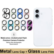 For iPhone 16 / 16 Plus IMAK Metal Armor Premium Camera Protector Film(Sky Blue)