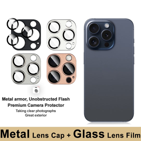 For iPhone 16 Pro / 16 Pro Max IMAK Metal Armor Premium Camera Protector Film(Black)