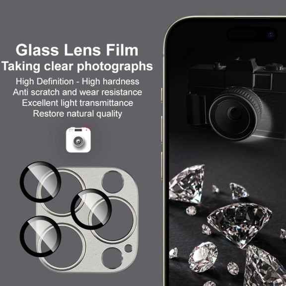 For iPhone 16 Pro / 16 Pro Max IMAK Metal Armor Premium Camera Protector Film(Silver)