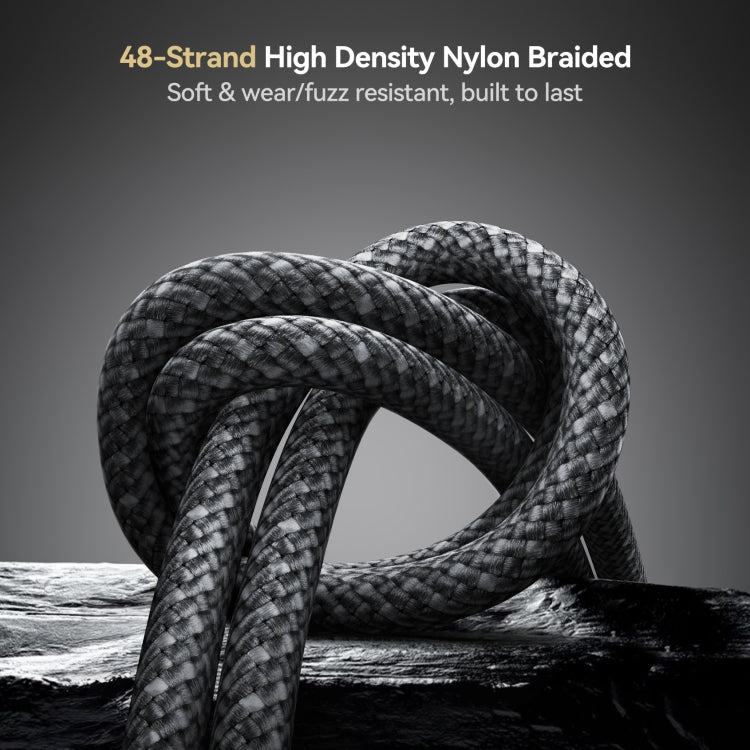 JOYROOM S-A50 3A 480Mbps Fast Charging Data Cable, Type-C to 8 Pin Cable, Length: 1.2m(Dark Gray)