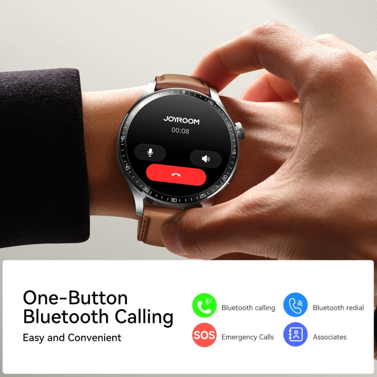 JOYROOM JR-FC2 Pro Classic Series Smart Watch, 1.46 inch Screen, Support BT Call / Heart Rate / Blood Oxygen(Moonlight Silver) - Smart Watches by JOYROOM | Online Shopping South Africa | PMC TechLife | Buy Now Pay Later Mobicred