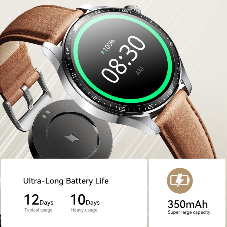 JOYROOM JR-FC2 Pro Classic Series Smart Watch, 1.46 inch Screen, Support BT Call / Heart Rate / Blood Oxygen(Moonlight Silver) - Smart Watches by JOYROOM | Online Shopping South Africa | PMC TechLife | Buy Now Pay Later Mobicred