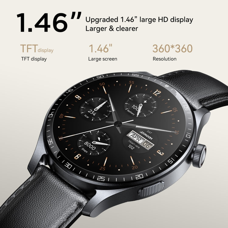 JOYROOM JR-FC2 Pro Classic Series Smart Watch, 1.46 inch Screen, Support BT Call / Heart Rate / Blood Oxygen(Space Grey) - free shipping - PMC TechLife - Order now!