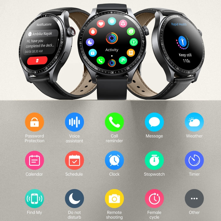 JOYROOM JR-FC2 Pro Classic Series Smart Watch, 1.46 inch Screen, Support BT Call / Heart Rate / Blood Oxygen(Space Grey) - free shipping - PMC TechLife - Order now!