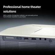 AUN A004 Pro 1920 x 1080P 9000Lumen Android 9.0 Portable LCD Projector, UK Plug(White)