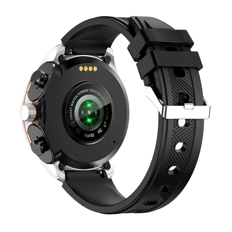 LC19 1.53 inch 2 in 1 Bluetooth Earphone IP67 Water-resistant Smart Watch, Support Sleep Monitoring(Black Silver)