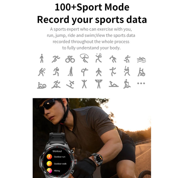 LC19 1.53 inch 2 in 1 Bluetooth Earphone IP67 Water-resistant Smart Watch, Support Sleep Monitoring(Black)