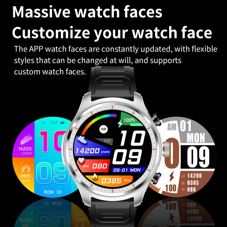 LC19 1.53 inch 2 in 1 Bluetooth Earphone IP67 Water-resistant Smart Watch, Support Sleep Monitoring(Black Silver)