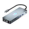 BYL-2411 11 in 1 Type-C HUB Docking Station with 3 x USB3.0, PD100W,  SD/TF, RJ45, Type-C, VGA, HDTV, 3.5mm Jack - HUB with Lan adapter by PMC TechLife | Online Shopping South Africa | PMC TechLife | Buy Now Pay Later Mobicred