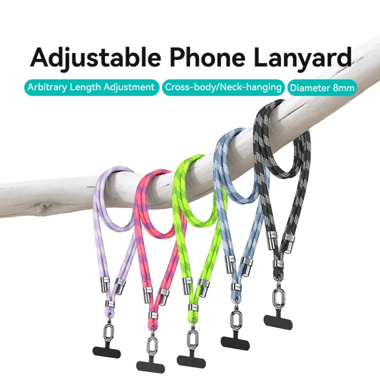 USAMS ZB316 Adjustable Phone Rope(Pink+Dark Purple) - Lanyards & Wrist Straps by USAMS | Online Shopping South Africa | PMc TechLife | Buy Now Pay Later Mobicred