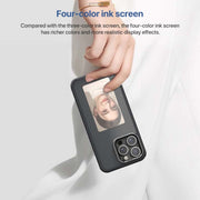 For iPhone 16 Plus Four-Color E-ink Screen NFC DIY Phone Case(Grey)