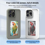 For iPhone 16 Plus Four-Color E-ink Screen NFC DIY Phone Case(Grey)
