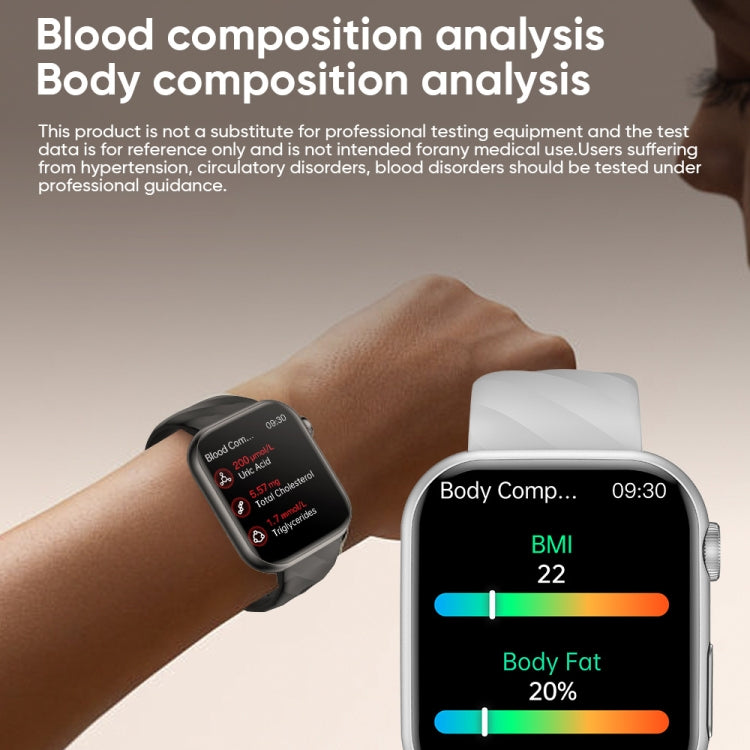 MT500 1.97 inch IP67 Waterproof Smart Watch, Support Electrocardiogram / Temperature Measurement(White) - Smart Watches by PMC TechLife | Online Shopping South Africa | PMC TechLife | Buy Now Pay Later Mobicred
