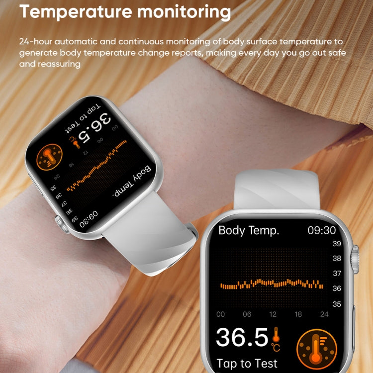 MT500 1.97 inch IP67 Waterproof Smart Watch, Support Electrocardiogram / Temperature Measurement(White) - Smart Watches by PMC TechLife | Online Shopping South Africa | PMC TechLife | Buy Now Pay Later Mobicred