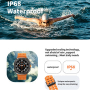 W7 1.43 inch IP68 Water-resistant Smart Watch, Support Sedentary Reminder / Sleep Monitoring(Orange)