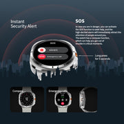 W7 1.43 inch IP68 Water-resistant Smart Watch, Support Sedentary Reminder / Sleep Monitoring(White)