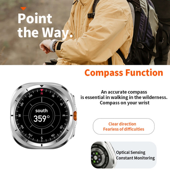 W7 1.43 inch IP68 Water-resistant Smart Watch, Support Sedentary Reminder / Sleep Monitoring(White)